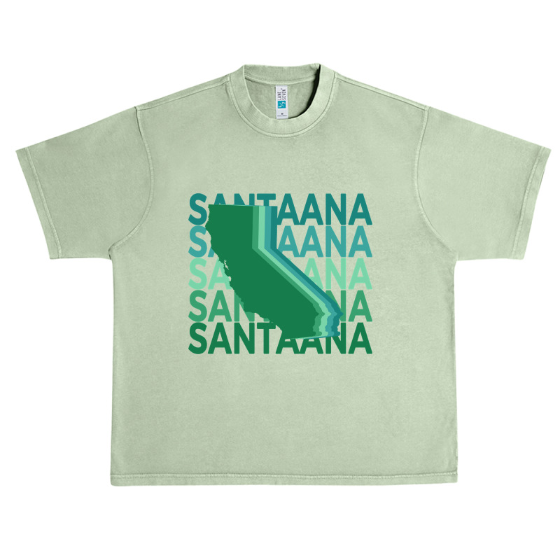 Santa Ana California Green Repeat Urban Heavy T-shirt | Artistshot