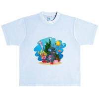 Undersea Life Coral Reef With Fish And Water Plants  Cartoon Landscape Urban Heavy T-shirt | Artistshot