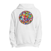 World Map Of Flags Globe Atlas Flags Of The World Urban Pullover Hoodie | Artistshot