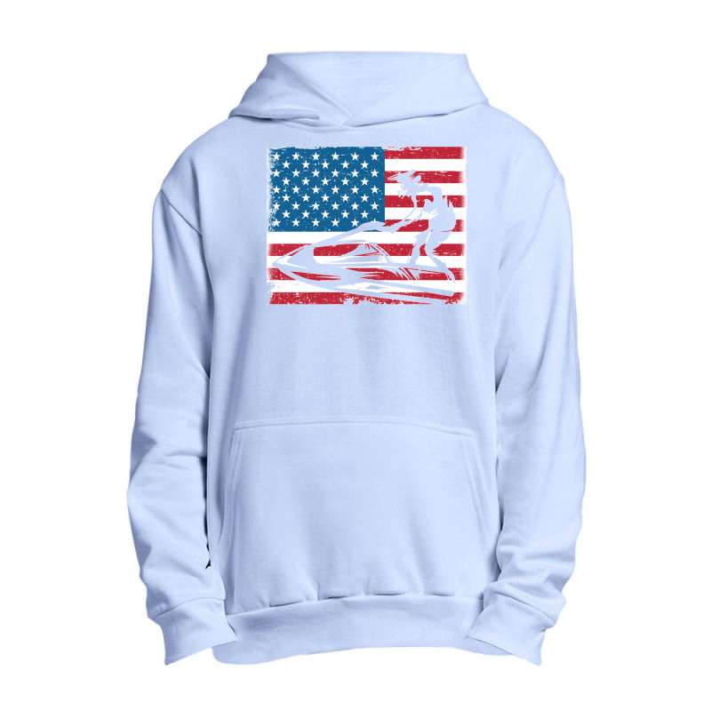 Jet Ski Water Sports Funny Slogan Gift Usa Flag Pullover Hoodie Urban Pullover Hoodie by DARRELLWAYNEWELLS | Artistshot