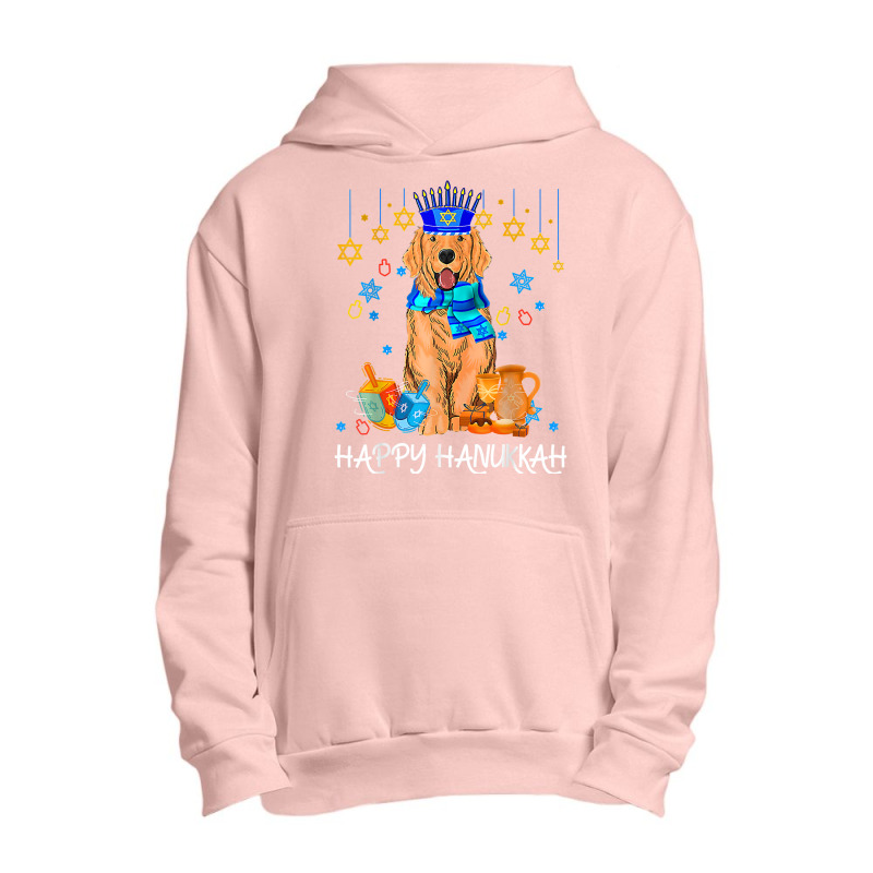 Cute Jewish Golden Retriever Dog Menorah Hat Hanukkah Jewish T Shirt Urban Pullover Hoodie | Artistshot