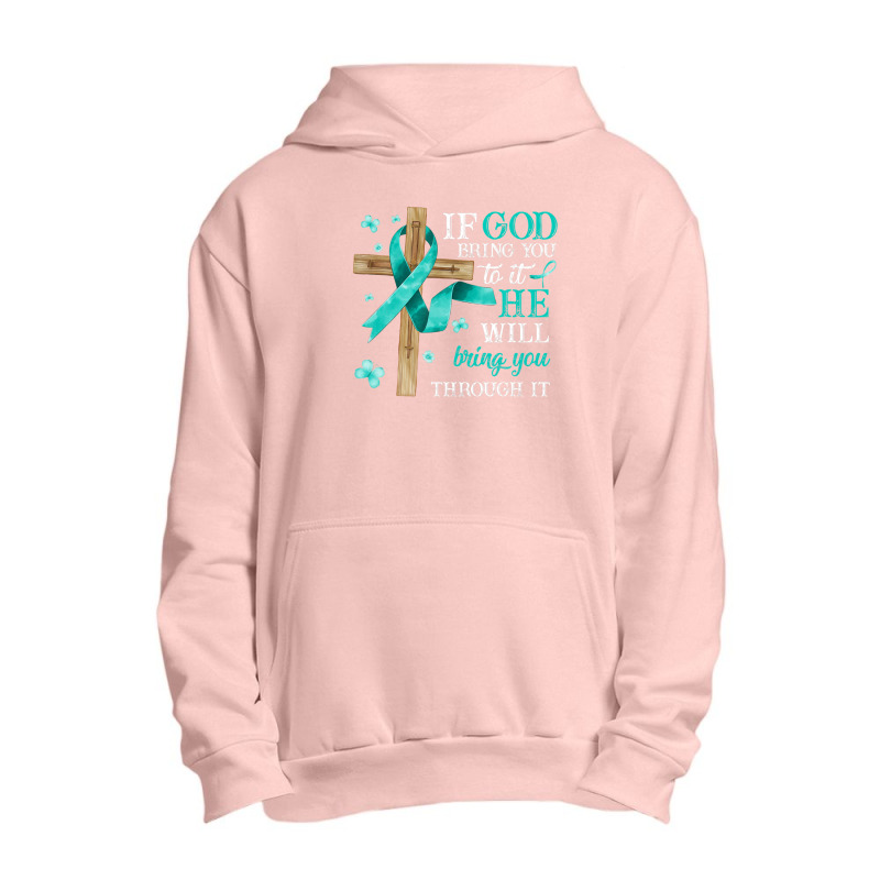 Tourettes Awareness Myasthenia Gravis Teal Ribbon Urban Pullover Hoodie | Artistshot