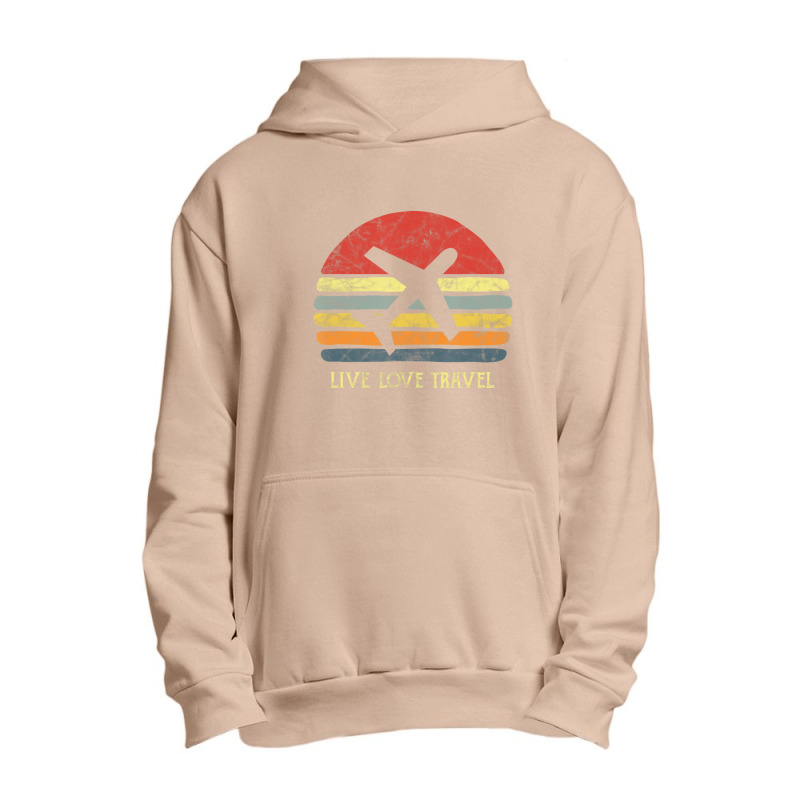 Vintage Travel World Traveler Themed Gift Love Traveling Urban Pullover Hoodie | Artistshot