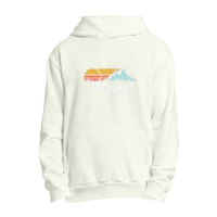 Retro Vibe Maine Vintage Mountains & Sun Urban Pullover Hoodie | Artistshot