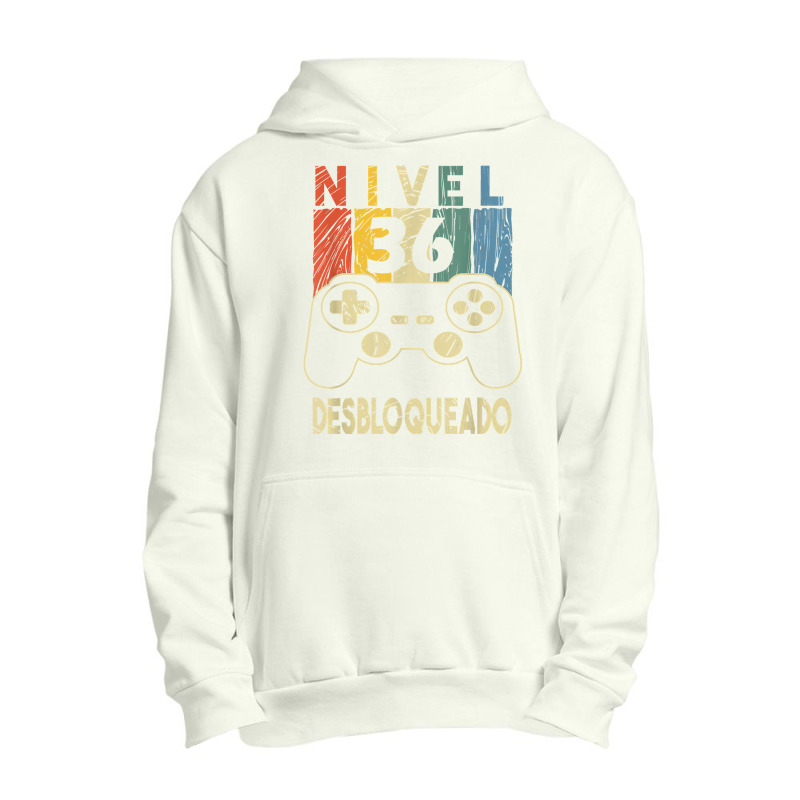 Nivel 36 Desbloqueado Gamer 36 Años T Shirt Urban Pullover Hoodie by mosesswabyhi | Artistshot