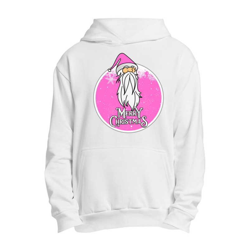 Christmas Retro Vintage Pink Santa Claus Crismas Urban Pullover Hoodie | Artistshot