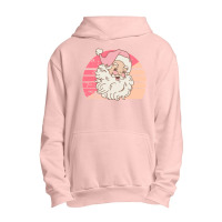 Christmas Retro Vintage Pink Santa Claus Urban Pullover Hoodie | Artistshot