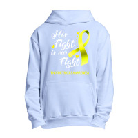 His Fight Is Our Fight Endometriosis Awareness Support Endometriosis W Urban Pullover Hoodie | Artistshot