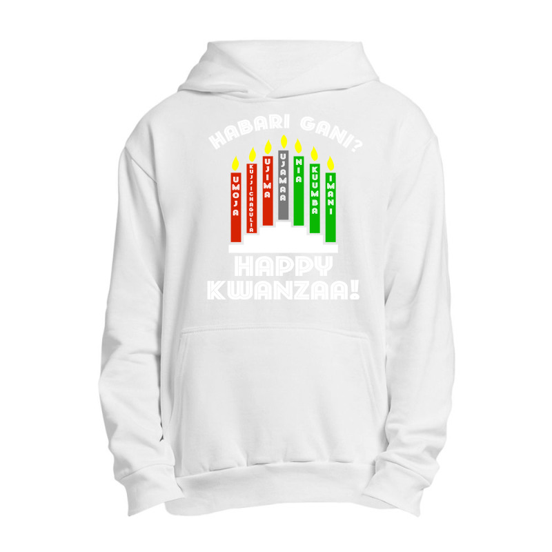 Habari Gani Happy Kwanzaa African American 7 Principles Long Sleeve T Urban Pullover Hoodie by ayedencoplon | Artistshot