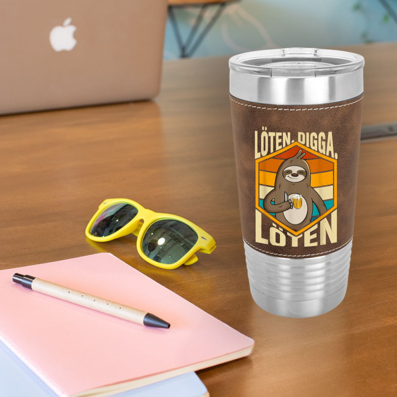 Funny Funny Sloth Beer Soldering. Digga. Soldering T Shirt Leatherette Tumbler | Artistshot