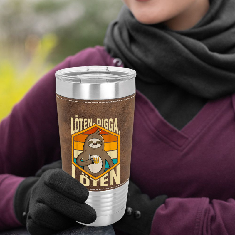 Funny Funny Sloth Beer Soldering. Digga. Soldering T Shirt Leatherette Tumbler | Artistshot