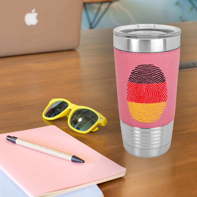 German Fingerprint Germany Flag Deutsche Dna Cute Patriotic Leatherette Tumbler by TresaHollen | Artistshot