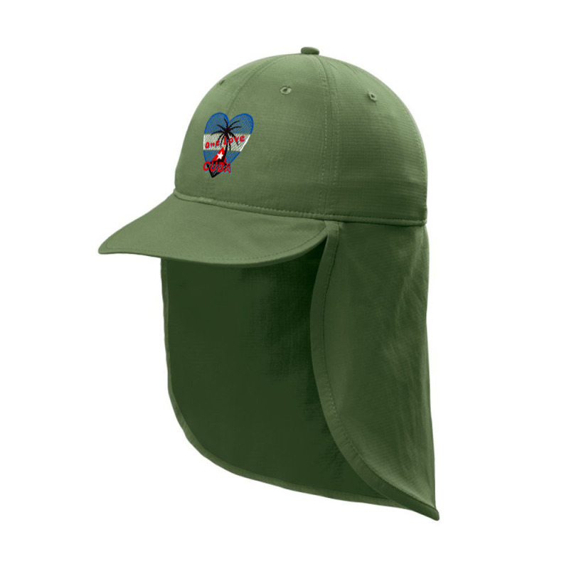 Cuba One Love Distressed Cuban Flag Cuba Pride I Love Cuba Sun Shade Cap | Artistshot