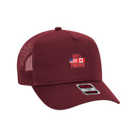 Canada Usa Flags Bffs Mesh Back Trucker Hat | Artistshot