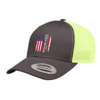 Combat Engineer Distressed American Flag   U.s. Military Retro Trucker Cap | Artistshot