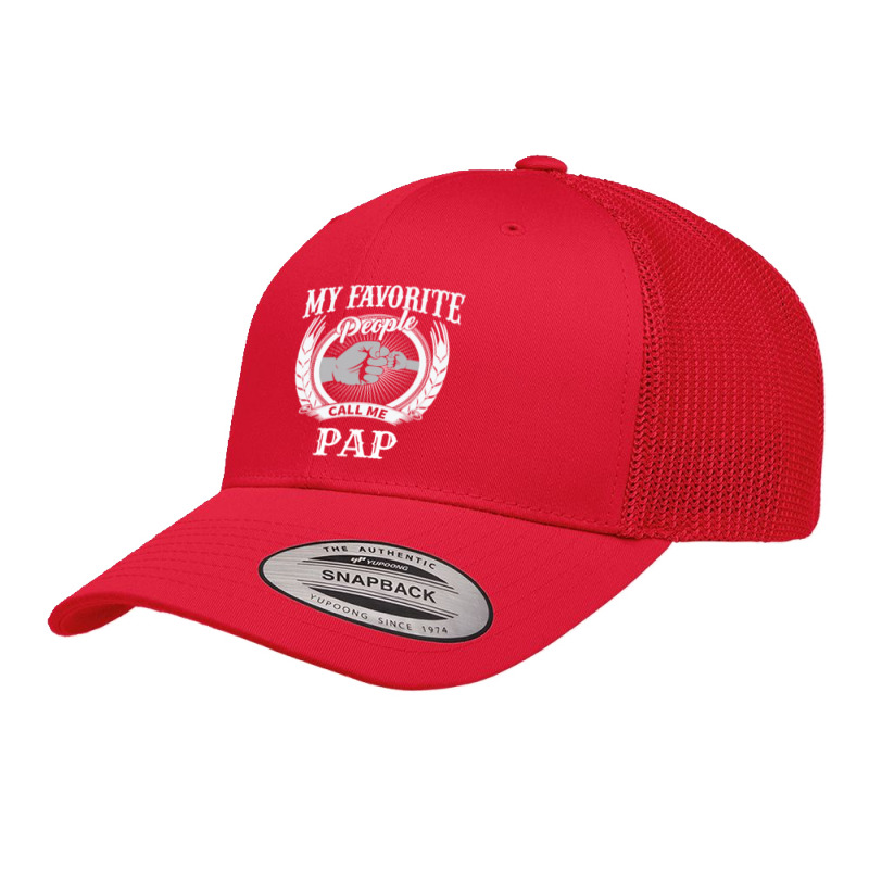 Mens My Favorite People Call Me Pap Grandpa Retro Trucker Cap by Binhthai9809 | Artistshot