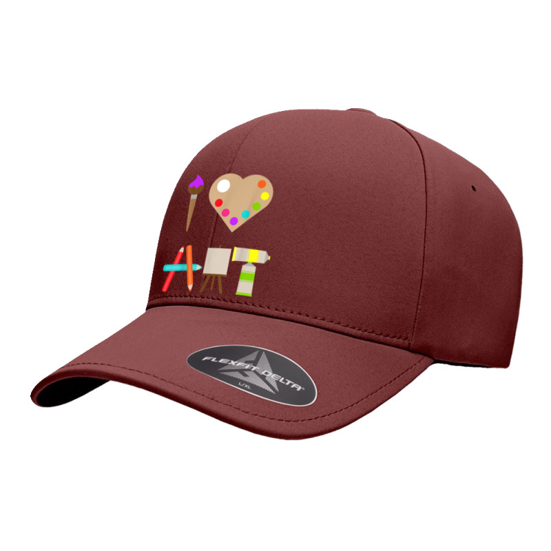 Cool I Love Art Fun Colorful Future Artist And Crafts Tee T Shirt Seamless Cap by tandonwelters | Artistshot