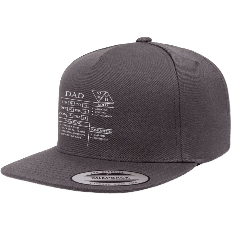 Dad Stats 5 panel snapback cap by Melissa Store | Artistshot