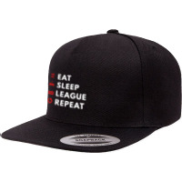 League Of Legends Song Repeat 5 Panel Snapback Cap | Artistshot