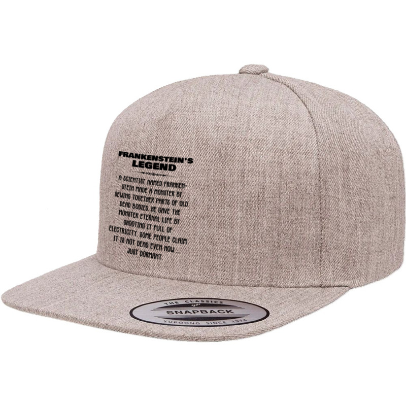 Frankenstein's Legend   Abbot And Costello Meet Frankenstein 5 panel snapback cap by bazgrafton | Artistshot