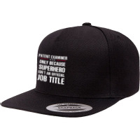 Gift For Superhero Patent Examiner 5 Panel Snapback Cap | Artistshot