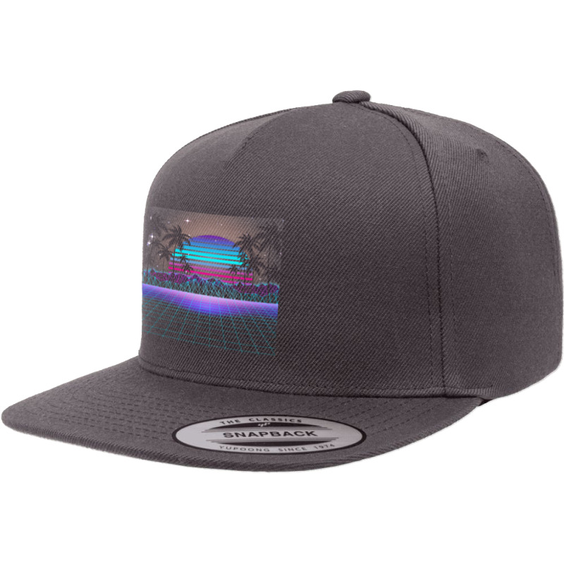 Synthwave T  Shirt Fascinating Dusk Retrowave T  Shirt 5 panel snapback cap by geffertz | Artistshot