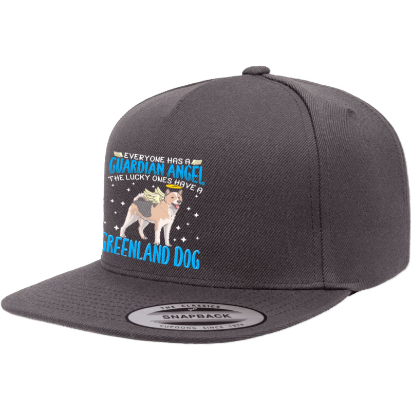 Greenland Dog T  Shirt Greenland Dog With Guardian Angel T  Shirt 5 Panel Snapback Cap | Artistshot