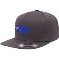 Australia Ink Flag Vectors 5 Panel Snapback Cap | Artistshot