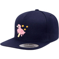 Star Flamingo Flying 5 Panel Snapback Cap | Artistshot