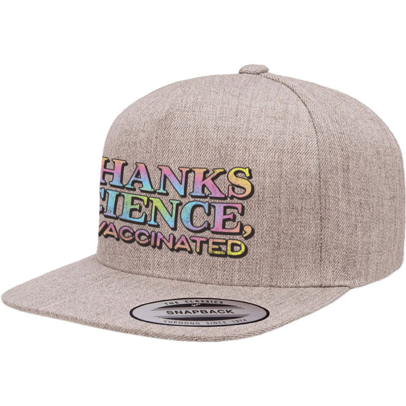 Thank Science, I'm Vaccinated 5 panel snapback cap by kakung | Artistshot