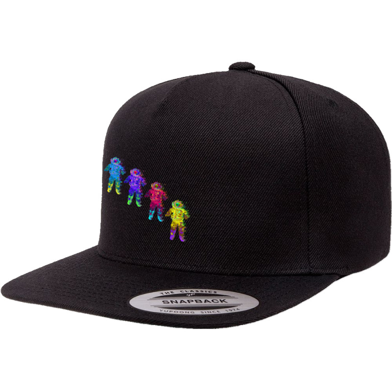 Four Positive Astronauts 5 Panel Snapback Cap | Artistshot