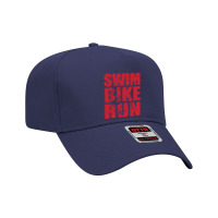 Swim Bike Run, Triathlon Adjustable Baseball Cap | Artistshot