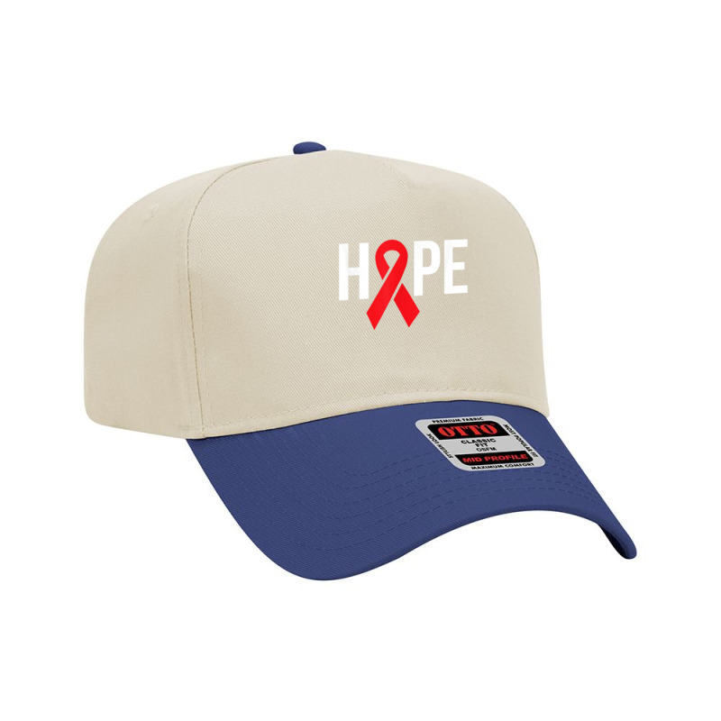 Hope Aids Hiv Red Ribbon Awareness Gift World Aids Day Adjustable Baseball Cap by ValentinoHoover | Artistshot