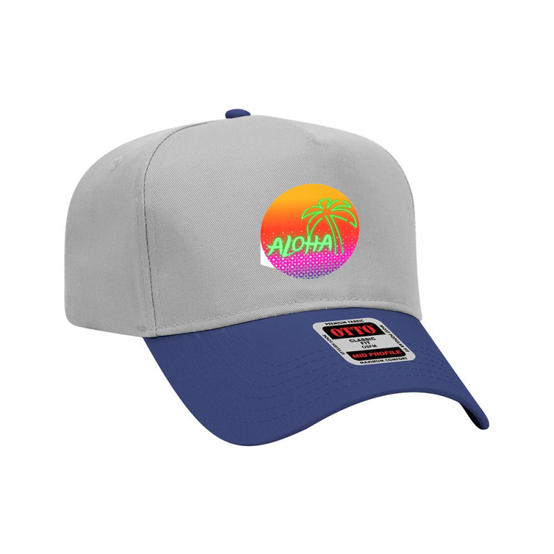 Aloha Hawaii Hawaiian Island Palm Beach Surfboard Sunset Premium Adjustable Baseball Cap by cm-arts | Artistshot