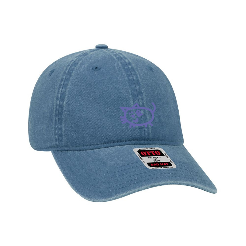 Very Peri Periwinkle Blue Line Kitty Cat Dyed Cap | Artistshot