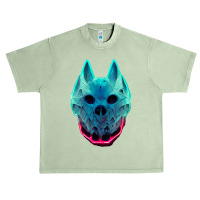 Wolf Skull Face For Halloween Colors  Animal Face Urban Heavy T-shirt | Artistshot