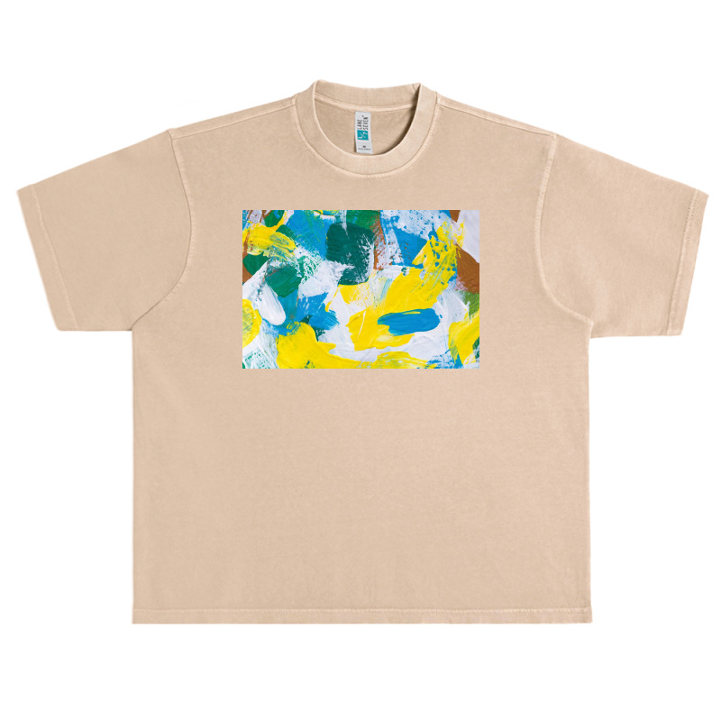 Yellow Paint Textured Urban Heavy T-shirt by ElaineABernard | Artistshot