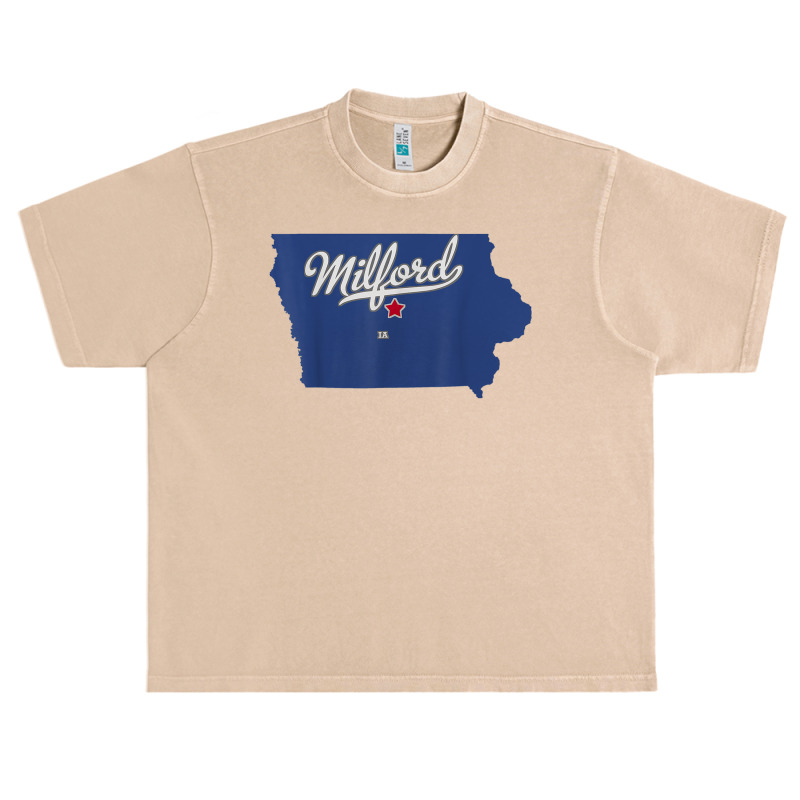 Milford Iowa Story County Ia Map T Shirt Urban Heavy T-shirt by maryannmjra8 | Artistshot