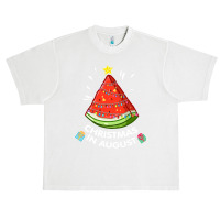 Christmas In August Watermelon Santa Summer Tree Urban Heavy T-shirt | Artistshot