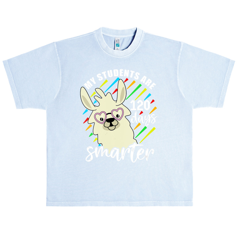 Womens My Students Are 120 Days Smarter Prek Teacher Llama Lovers Vnec Urban Heavy T-shirt by Davidartist | Artistshot