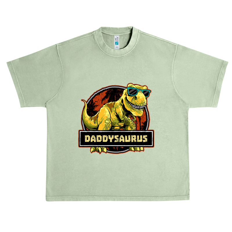 Daddysaurus Fathers Day T Rex Dinosaur Daddy Saurus Men Urban Heavy T-shirt | Artistshot