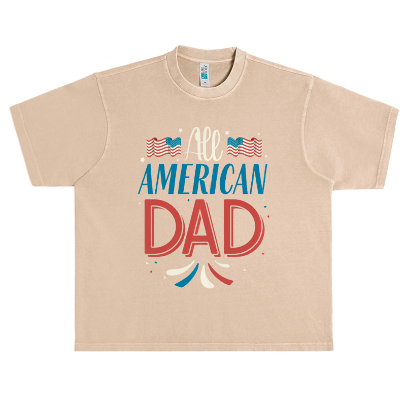 All American Dad 4th Of July Boys Men Usa Flag Urban Heavy T-shirt by degreesgunner | Artistshot