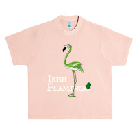 Funky Irish Flamingo Green Bird St Pattys Day Urban Heavy T-shirt | Artistshot