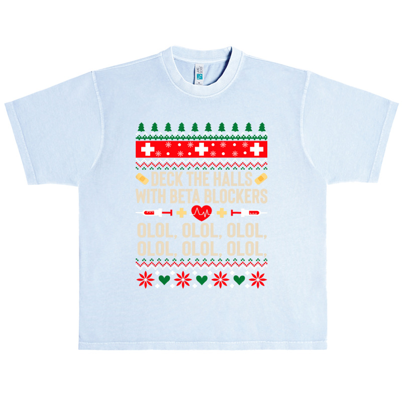 Deck The Halls With Beta Blockers Nurse Ugly Christmas Urban Heavy T-shirt by PeterArtist | Artistshot