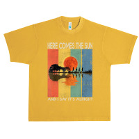 Hot Trend Here Comes The Sun And I Say It's Alright Guitar Urban Heavy T-shirt | Artistshot