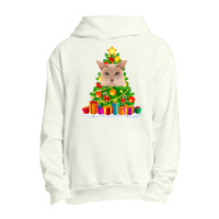 Cute Tonkinese Cat Lover Christmas Tree Xmas Holidays T Shirt Urban Pullover Hoodie | Artistshot