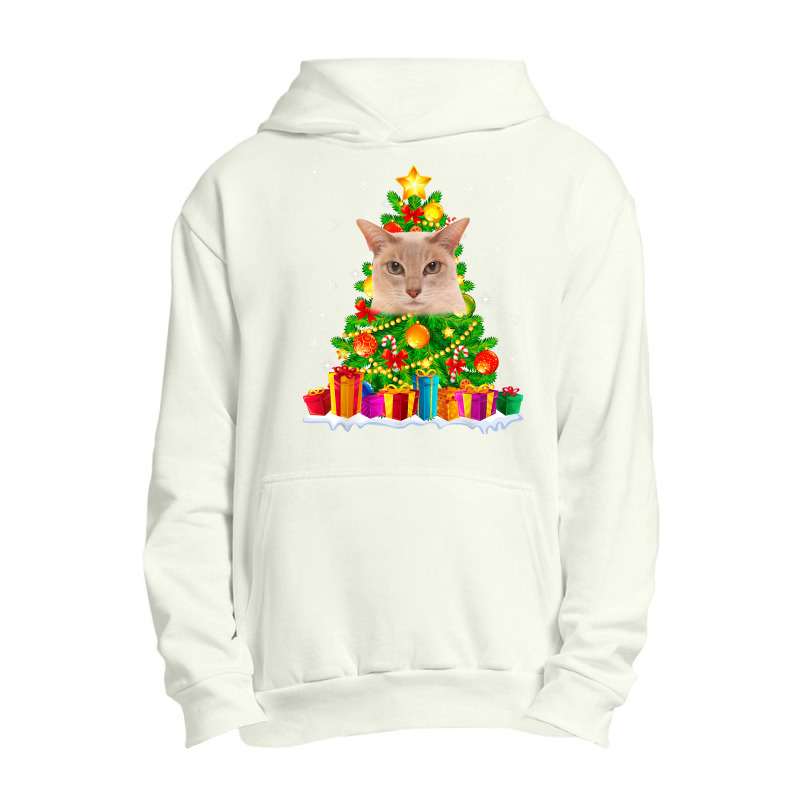 Cute Tonkinese Cat Lover Christmas Tree Xmas Holidays T Shirt Urban Pullover Hoodie | Artistshot