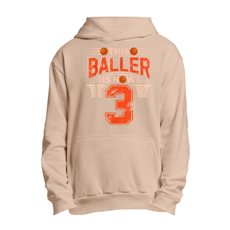 3rd Birthday Sport 3 Years Old Basketball 3 Boys Kids T Shirt Urban Pullover Hoodie | Artistshot