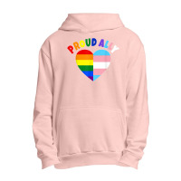 Proud Ally Lgbt Rainbow Heart Tee  Gay Pride Month Urban Pullover Hoodie | Artistshot