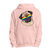 Pug Face Rainbow Sunglasses Gay Pride Lgbt  Gifts Urban Pullover Hoodie | Artistshot